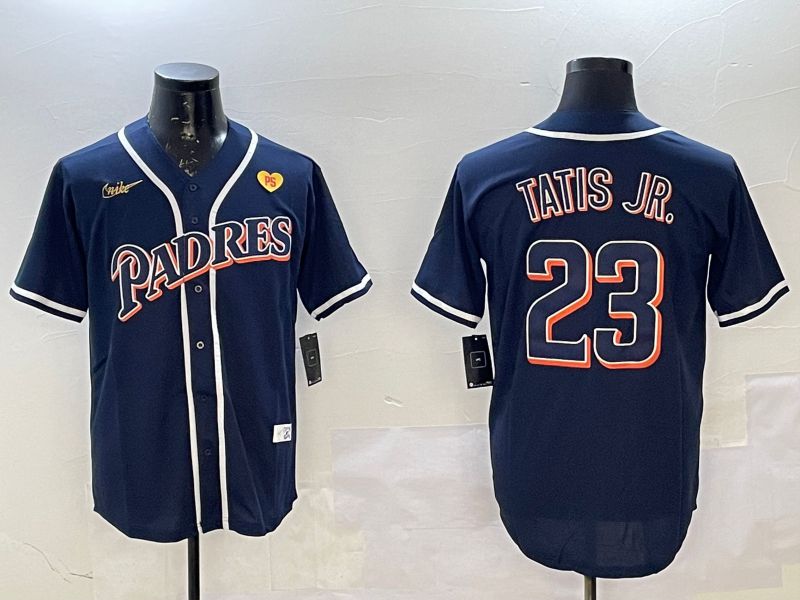Men San Diego Padres #23 Tatis jr Blue Throwback Game 2025 Nike MLB Jersey style 6->san diego padres->MLB Jersey